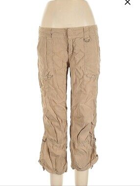 Sanctuary Tencel Cargo Crop Pants in Khaki
